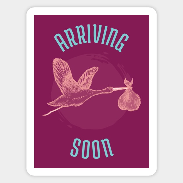 Baby Girl Arriving Soon Sticker by KazSells